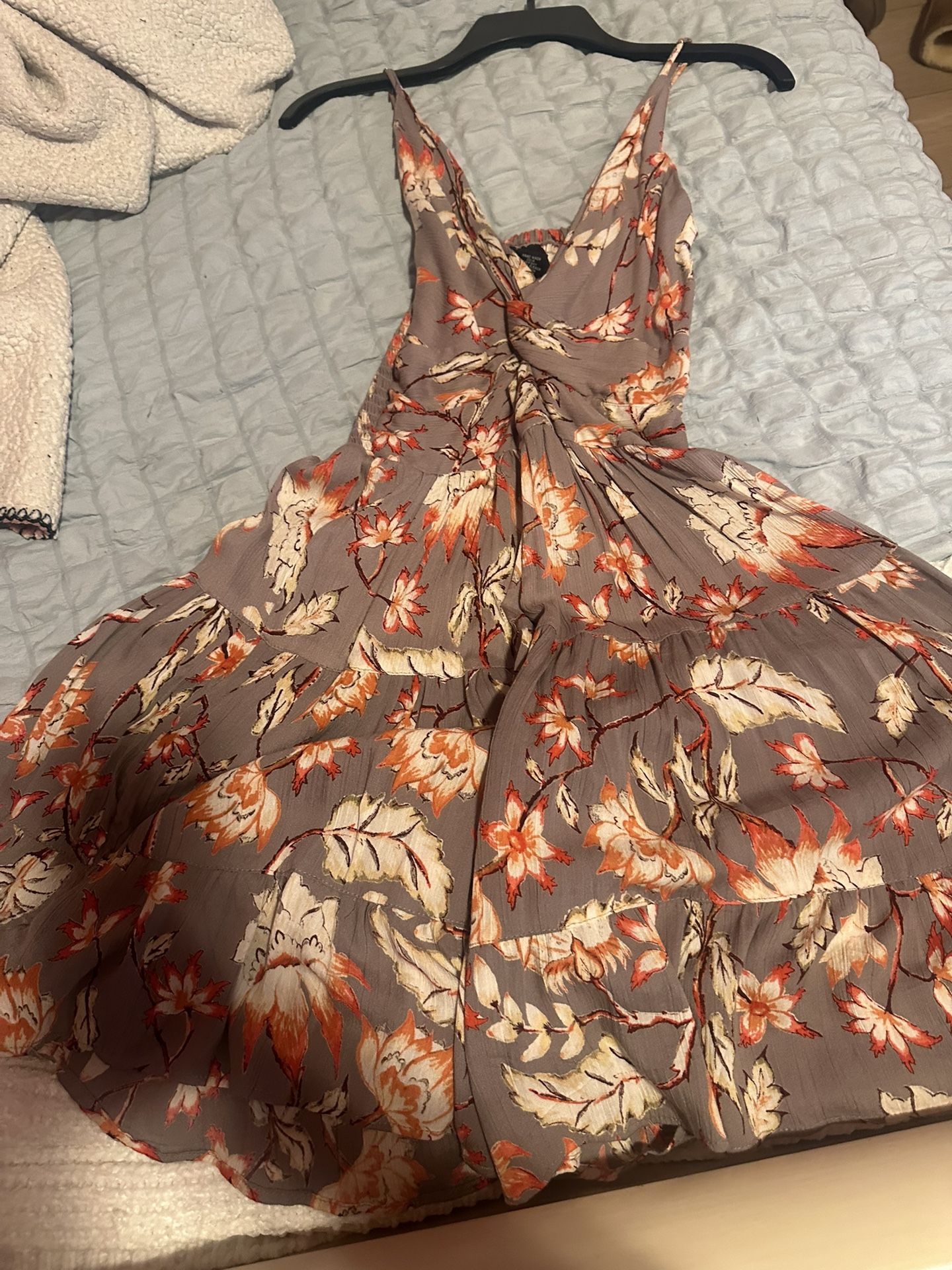 Purple Knee Length Dress