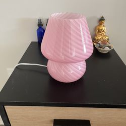 Pink Mushroom Lamp 