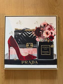 Set of 3 Fashion Designer Canvas Wall Art Pieces