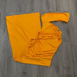 orange cutout dress