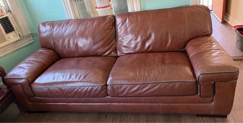 Brown Leather Sofa