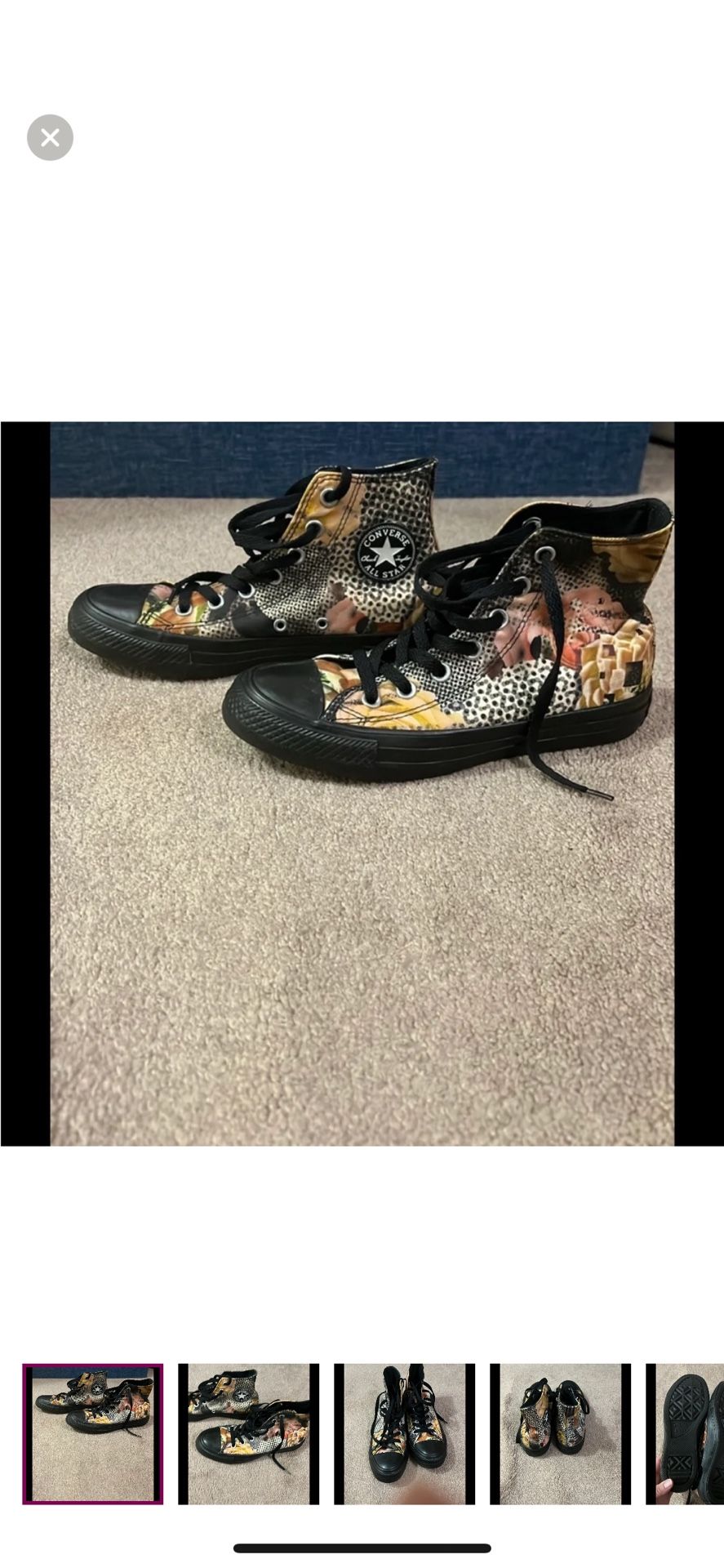 Custom print Chuck Taylor Converse high top sneakers fits US 6.5 women’s
