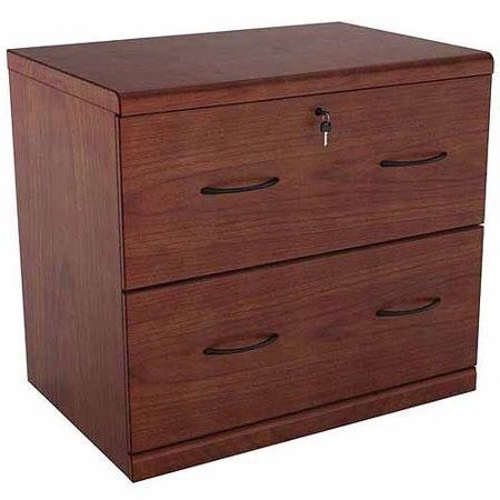 2 Drawer Classic Vertial Wood File Cabinet, Cherry. A6-9477