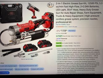 Brand new 2-in-1 electric gun grease kit 12500psi