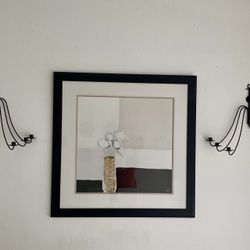 Contemporary Wrought Iron Six Arm Candle Sconce. Vintage Original And Rare Find. 