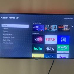 45 Inch Roku With lights and wall Mount 