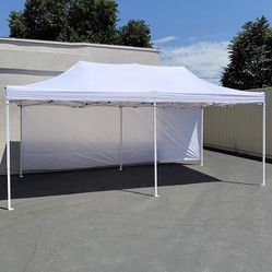 $220 (New in box) Heavy-duty canopy 10x20 ft with (2 sidewalls), ez popup shade outdoor gazebo, carry bag 