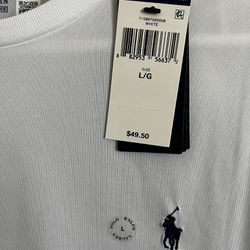 White Polo Ralph Lauren Performance Men’s Shirt (L)