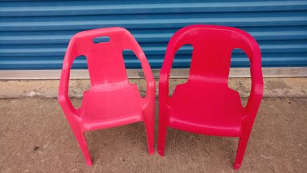 2 SMALL RED CHAIRS