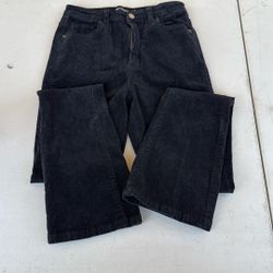 Juniors Black Jeans Corduroy Size 4