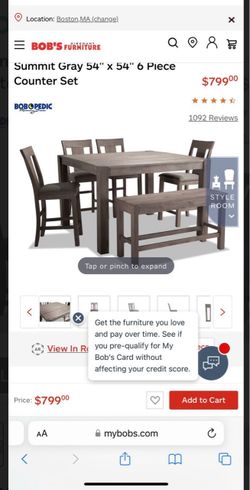 Summit Gray 6 Piece Counter Dining Set