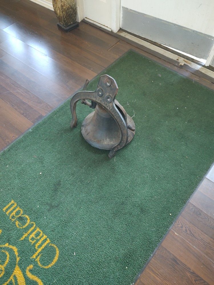 Vintage Antique Crystal Metal Bell