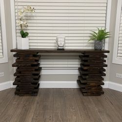 Console Sofa Entryway Accent Serving Buffet Bar Table Wood Rustic Farmhouse Shabby Chic Handmade