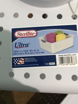 Sterlite Ultra Storage Basket Bin White (many Sizes)