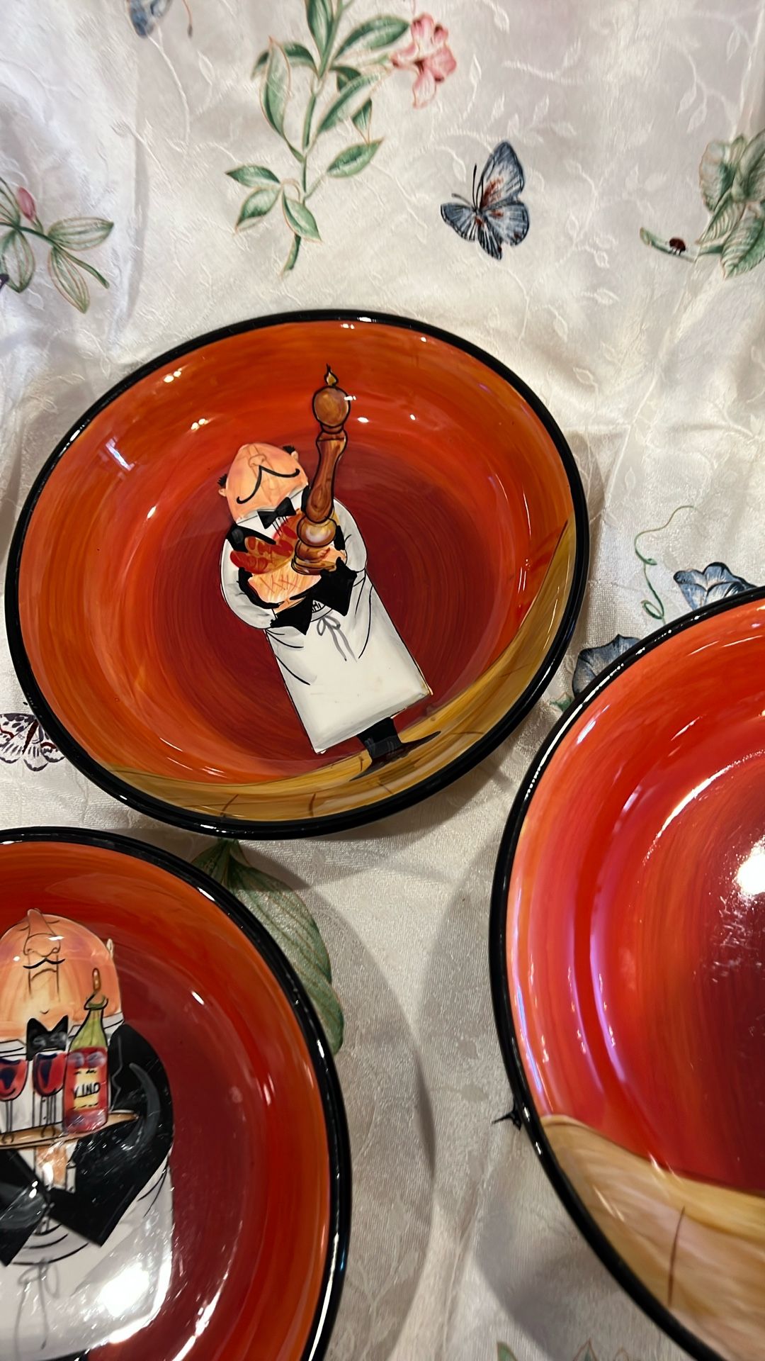 Dinner is ready! Beautiful big plates!
