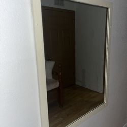 large full body white mirror