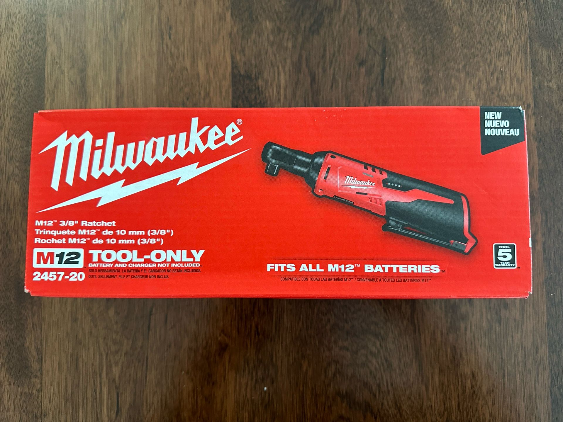 Milwaukee M12 3/8” Cordless Ratchet (New)