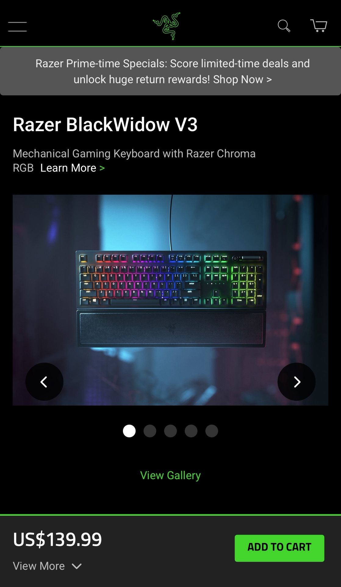 RAZER BLACKWIDOW V3 PRO WIRELESS (BRAND NEW) $100