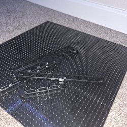 Black Lego Plates With Bar Supports