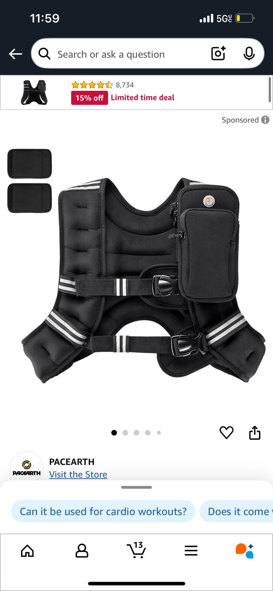 16lb Weight Vest New