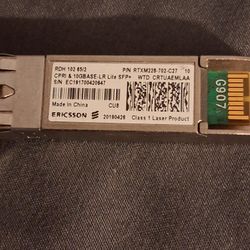 New Ericsson RDH 102 65/2 SFP+ transceiver.