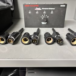Sencore MX399 SoundPro Microphone Multiplexer + 4 XLR Adapters/Test Leads