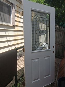 Wooden door outside