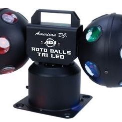 Professional Quality American DJ ROTO BALLS TRI LED Dual Rotating