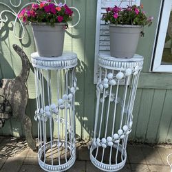 Tall Pedestal Tables/Plant Stands 