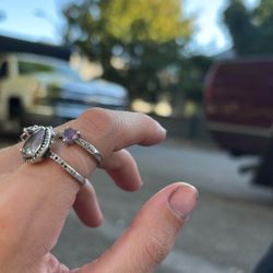 Purple Amethyst Birth Stone Ring 
