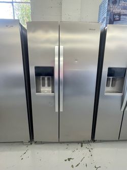 New Whirlpool 36” 20.9 Cu Ft Counter Depth Refrigerator Side by Side / Scratch and Dent