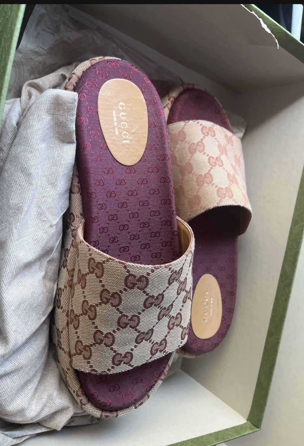 Platform gucci slides