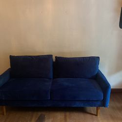 small blue couch 