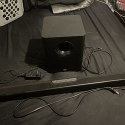 Sound Bar With Subwoofer And Optical Cable