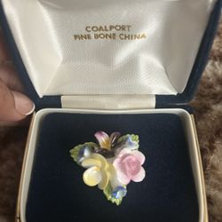 Coalport Fine Bone China Brooch