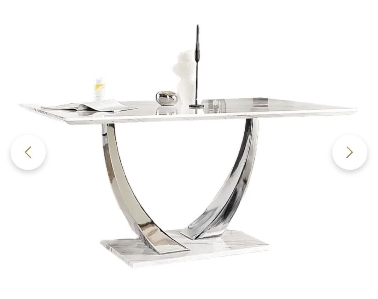 MARBLE & SILVER dining table 😍😍