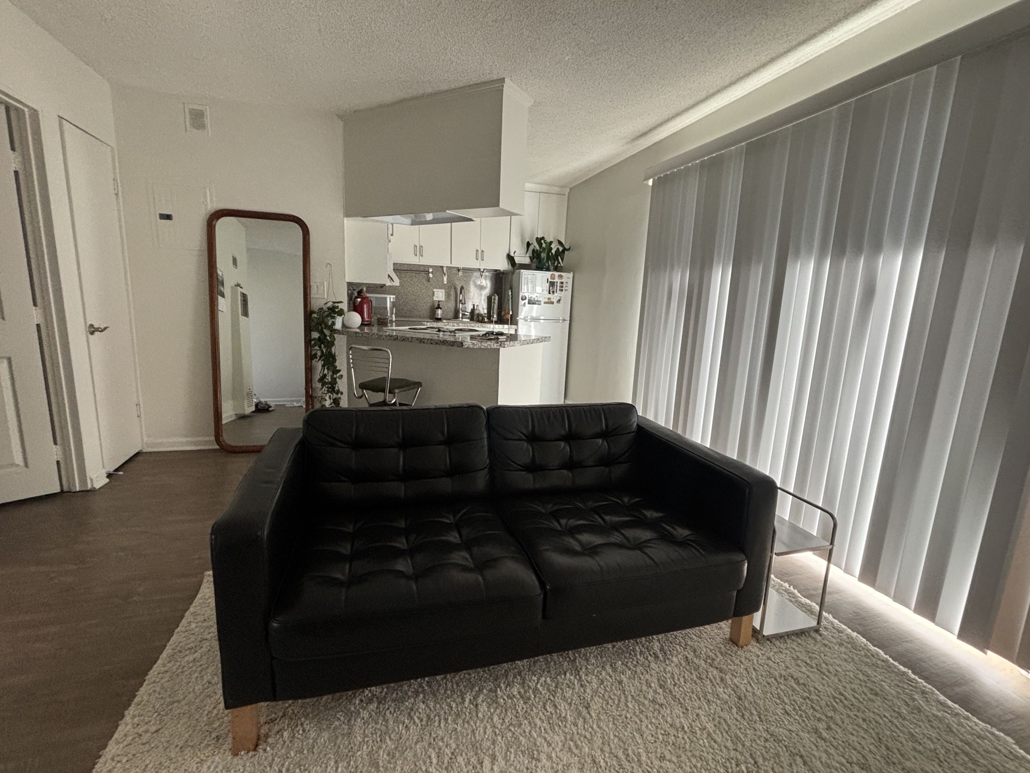 MCM Black Couch Sofa 