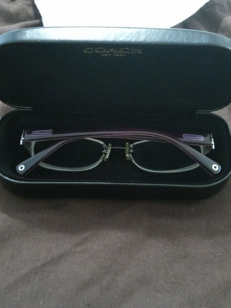 COACH HC 5004 9025 BETTIE SILVER AUTHENTIC SEMI RIMLESS EYEGLASSES