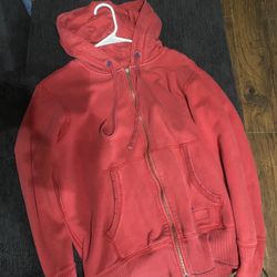 red vintage gap hoodie