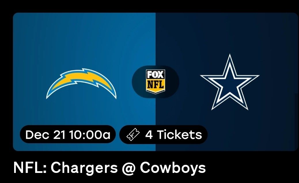 Cosm LA Chargers Vs Cowboys 12/21/25 