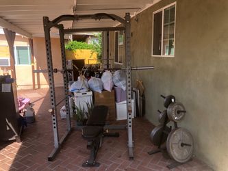 Powertec Power Rack with Bench and Weights