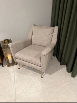West Elm Carlo Mid-Century Accent Chair - Metal Legs