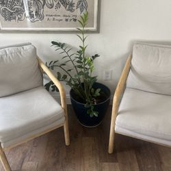 Threshold Tufeld Wood Armchairs