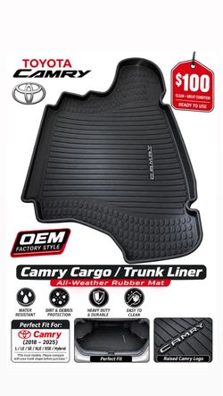 Toyota Camry All-Weather Rubber Trunk Liner