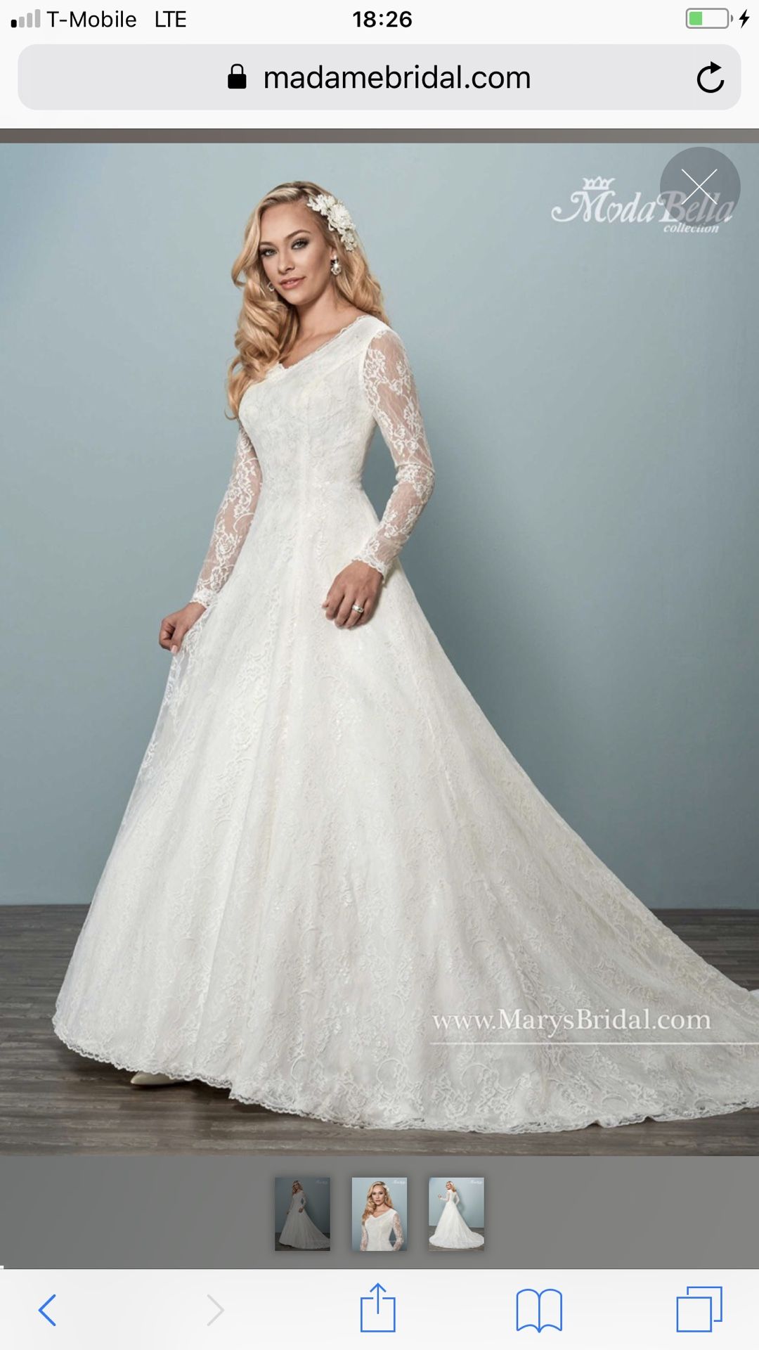 Mary’s bridal wedding dress