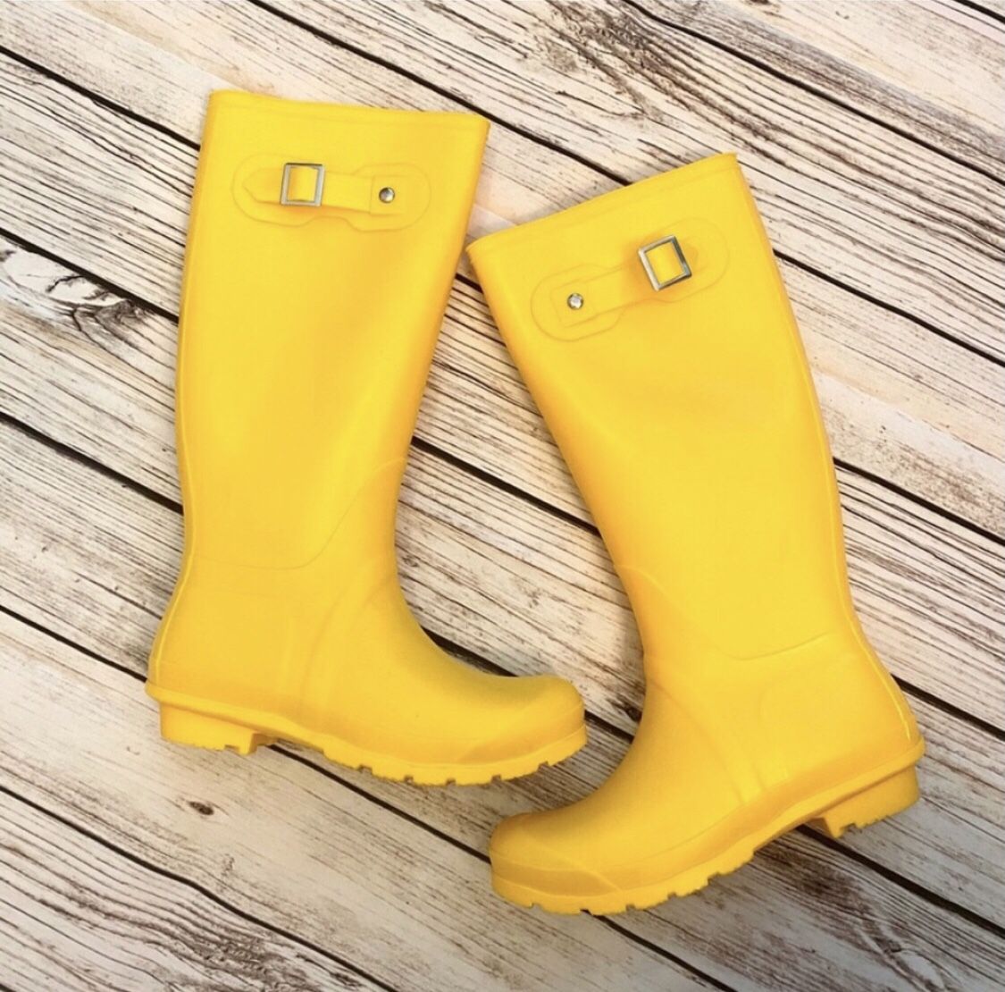 Yellow Rubber Rain Boots