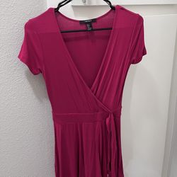 Burgundy Dress Short