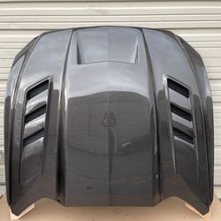 2015 2016 2017 Ford Mustang Terminator Style Carbon Fiber Vented Hood