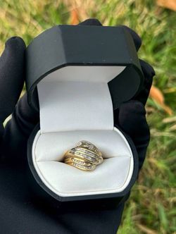 Jewelry 10K solid Yellow Gold 1 CTW Diamond Ring sz 6