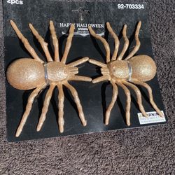 Halloween Glitter Spiders 6” 2 Pack.
